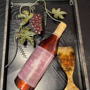 Metal wine and grape wall art